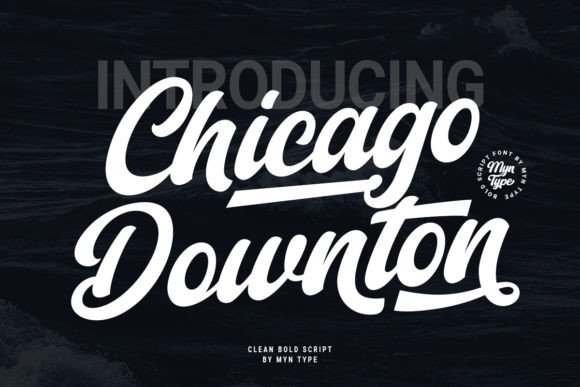 Chicago Downton: A Vintage Baseball Script Font for Bold Design