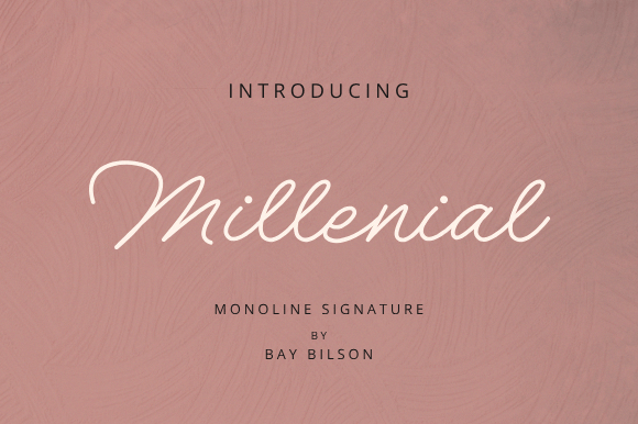 Millennial Font: A Modern Design Asset